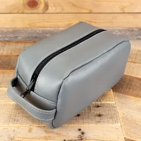 Cowhide Gray Cosmetic Bag