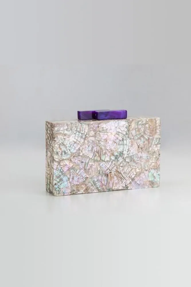 Cracking Clutch Bag (Dark Purple Agate)