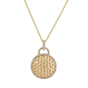 Dentelle Hammered Drop Pendant