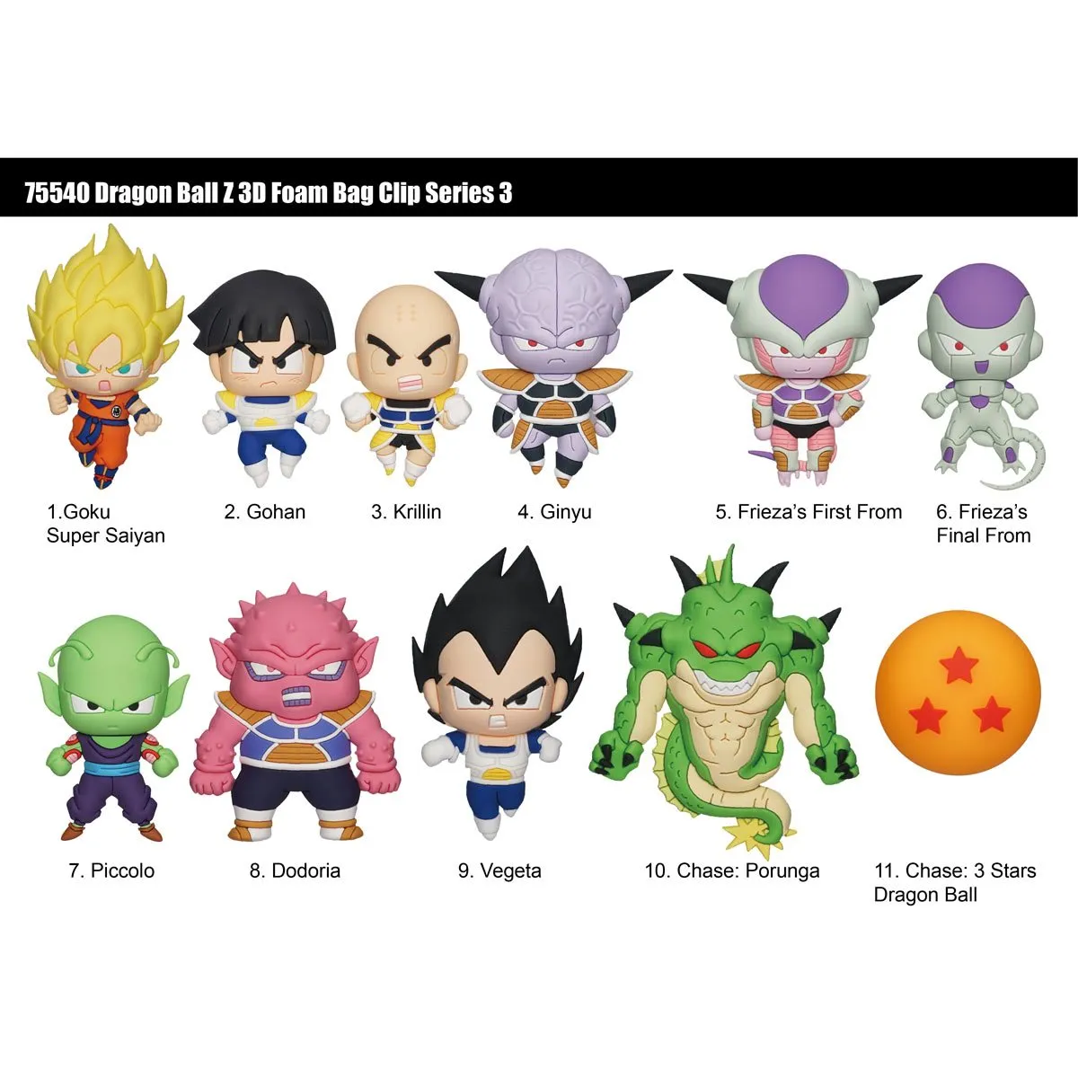 Dragon Ball Z Series 3 3D Foam Bag Clip