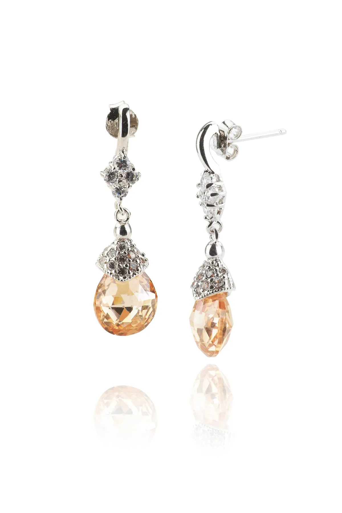 Elise Champagne Drop Earrings