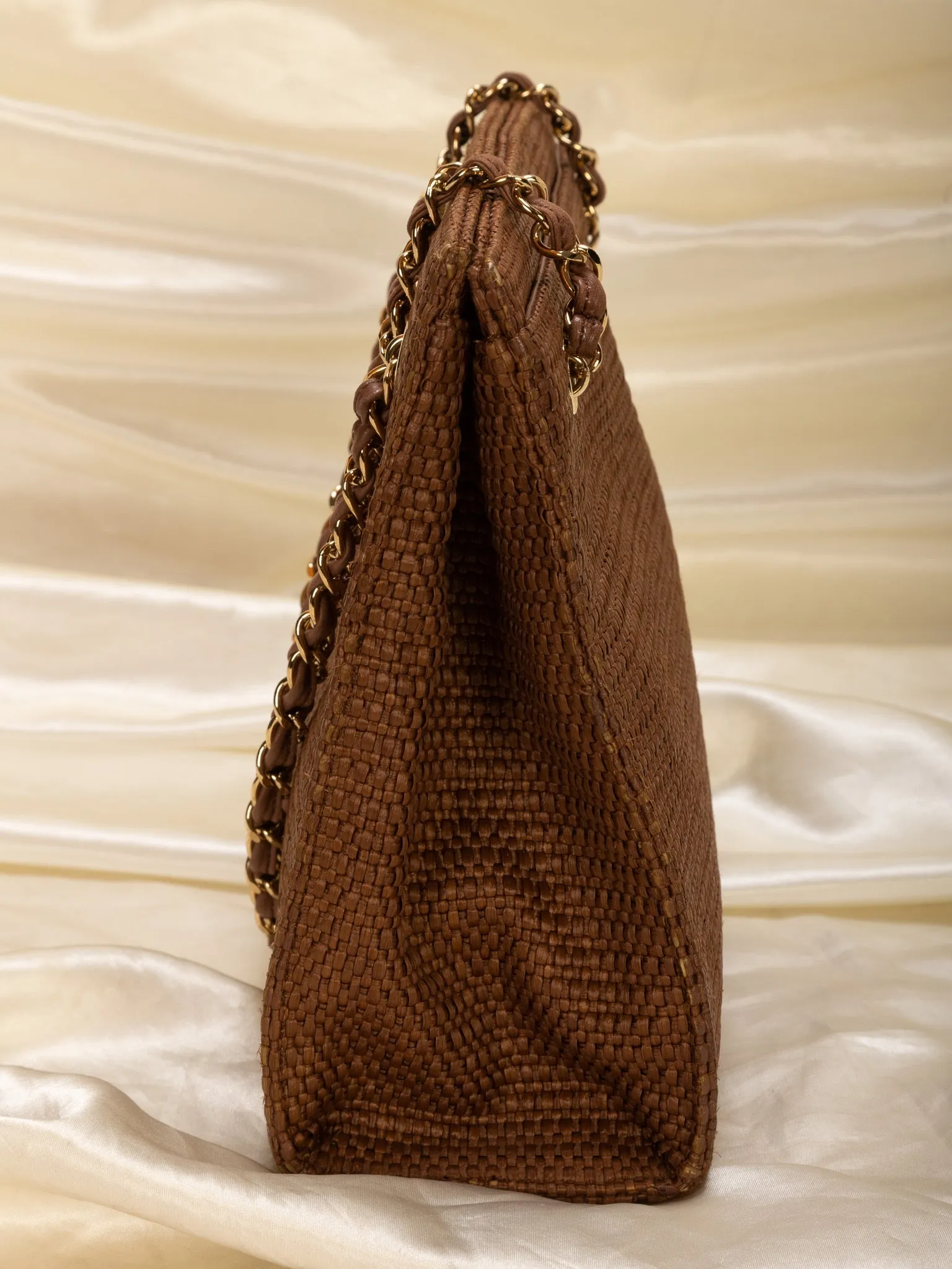 Extremely Rare CL Straw Raffia Turnlock Tote