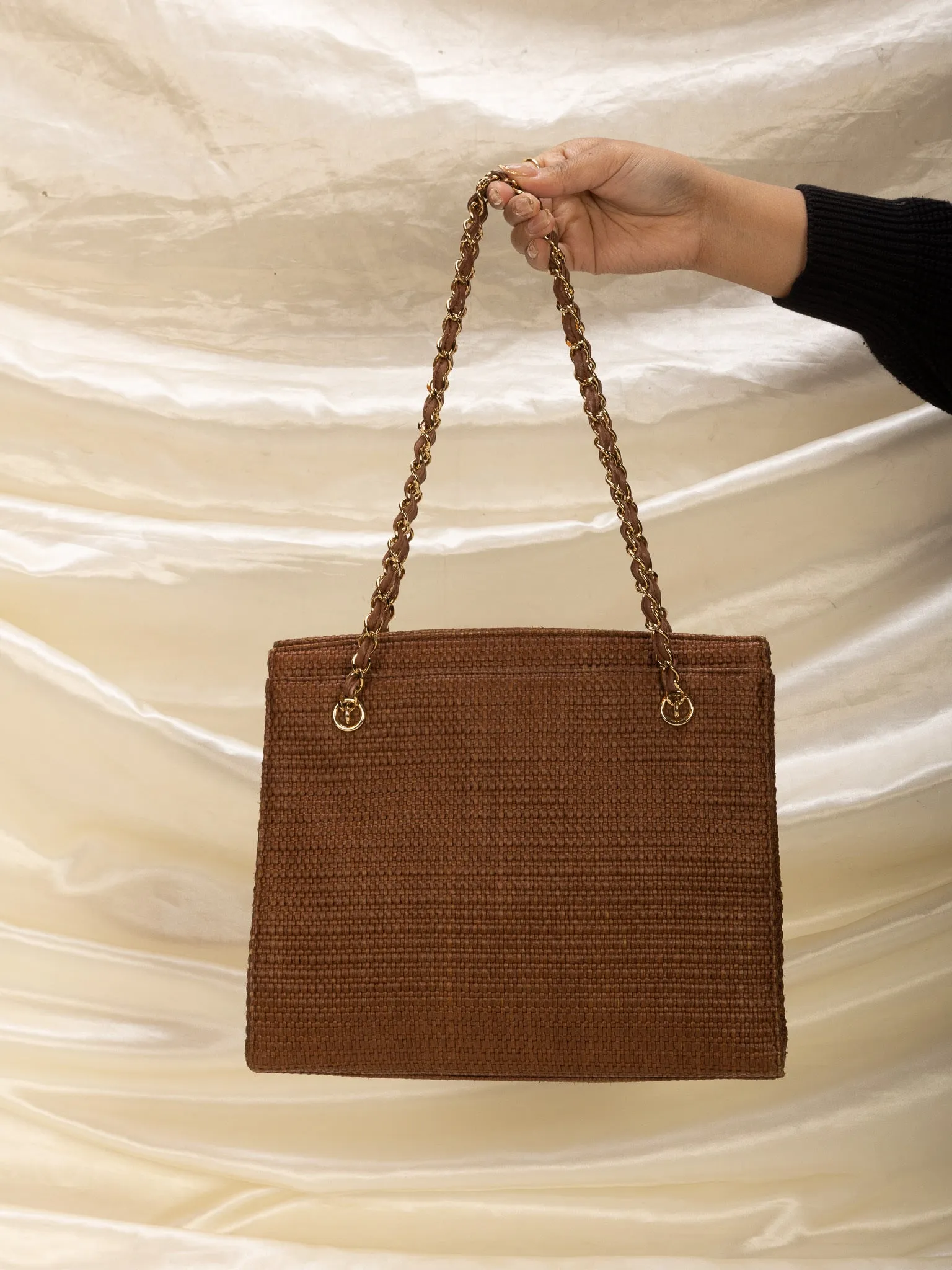 Extremely Rare CL Straw Raffia Turnlock Tote