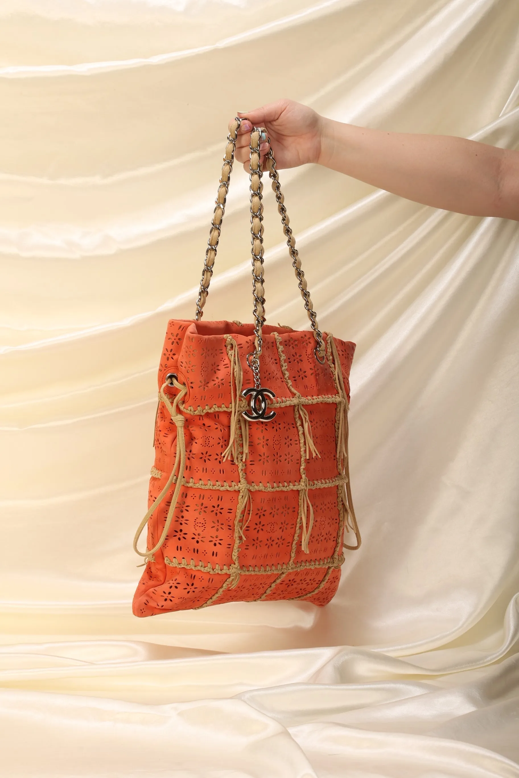 Extremely Rare CL Suede Fringe Tote