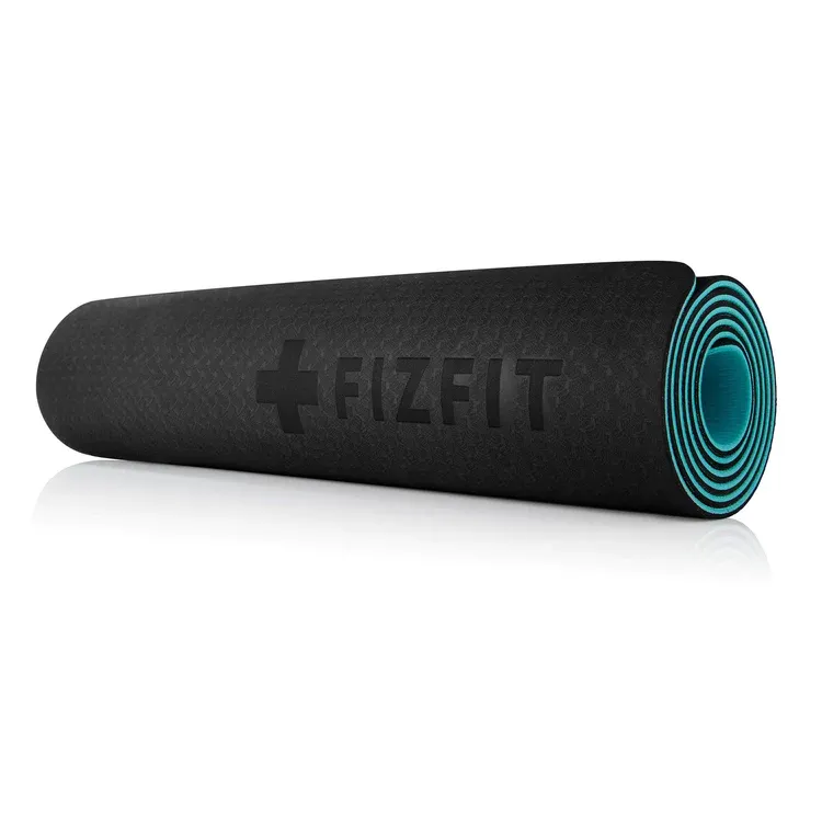 Fizfit Elite 6MM Gym Yoga Mat for Stretching & Exercise - Black | E4