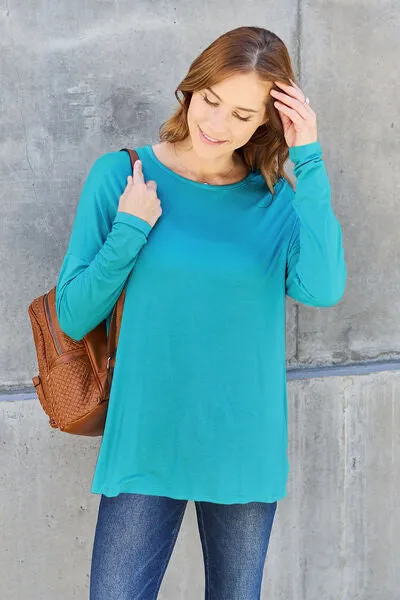 Full Size Round Neck Dropped Shoulder T-Shirt