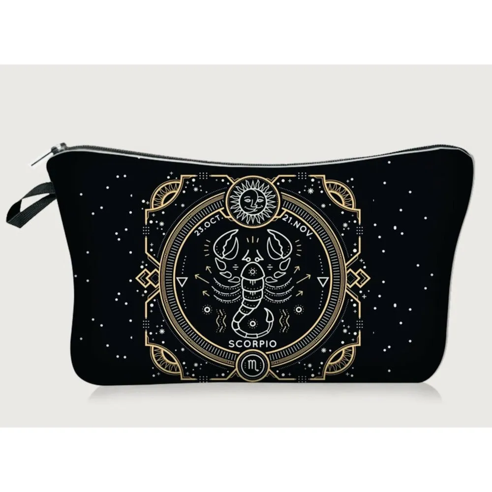 Galaxy Zodiac Jewelry / Makeup Bag / Purse