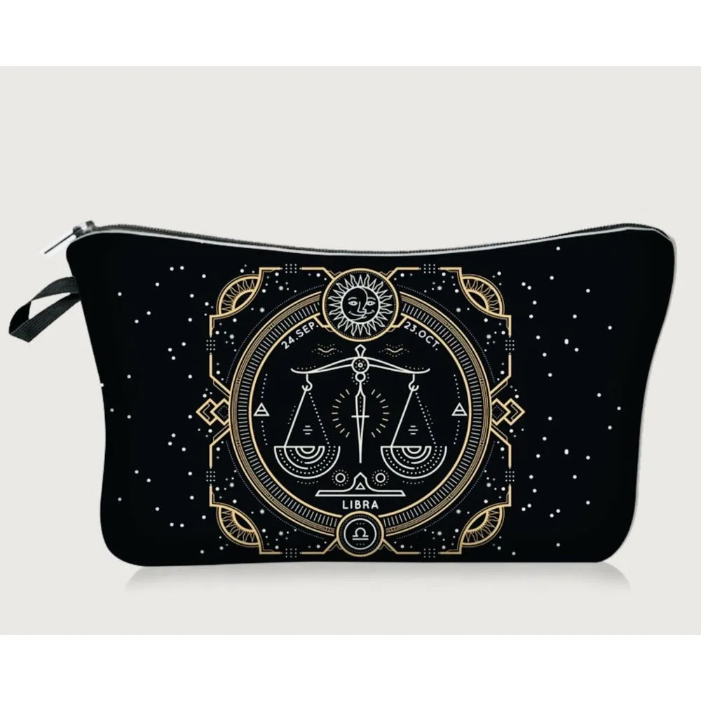 Galaxy Zodiac Jewelry / Makeup Bag / Purse