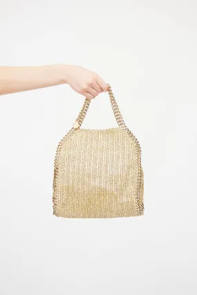 Gold Woven Falabella Bag