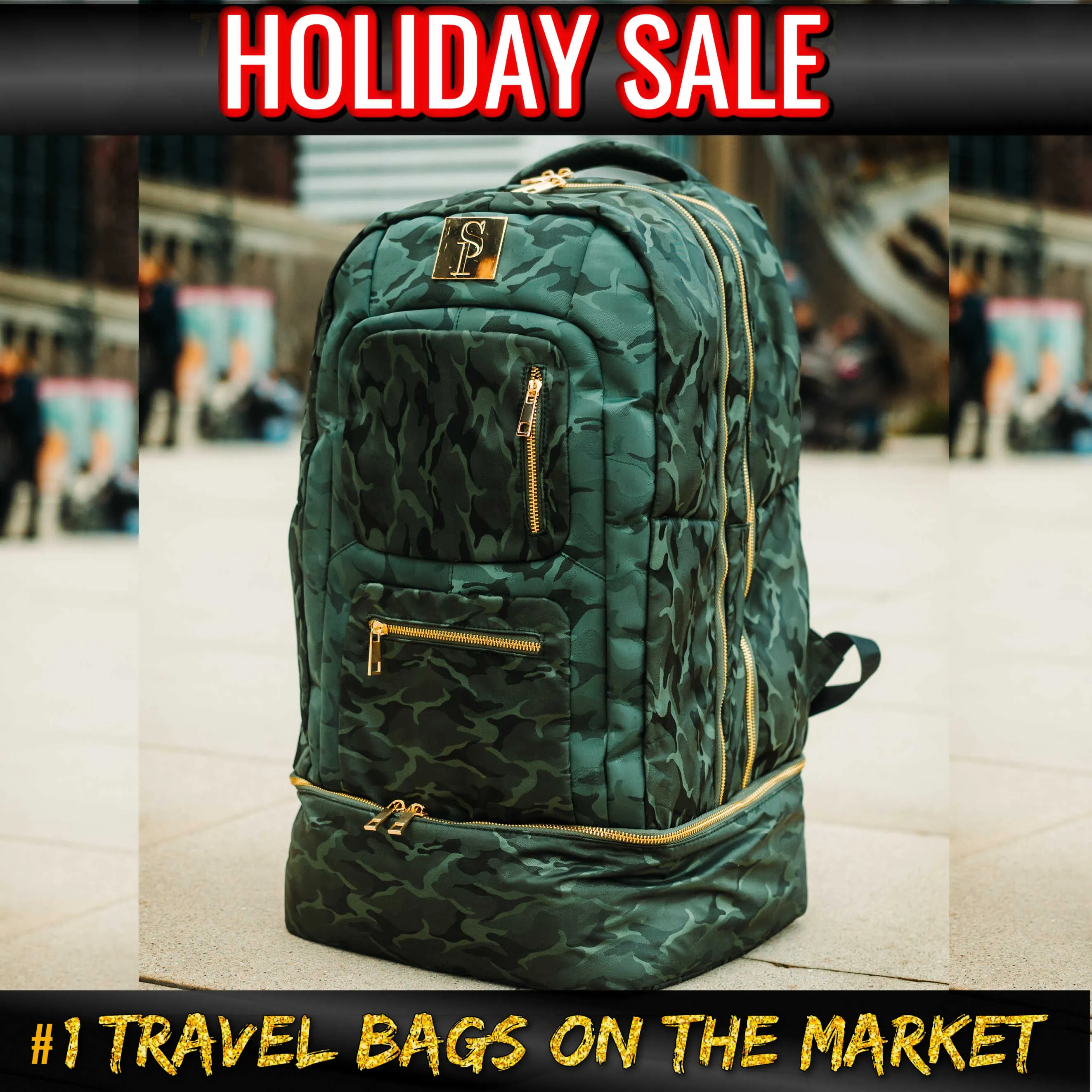 Green Camo Carryon Design (HOLIDAY SALE)