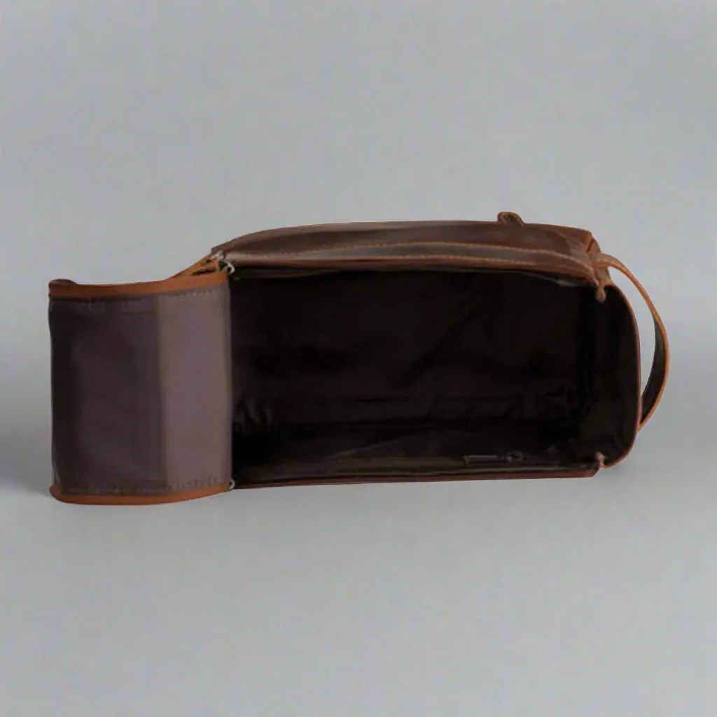 Greenwood Leather Darwin Travel Wash Bag