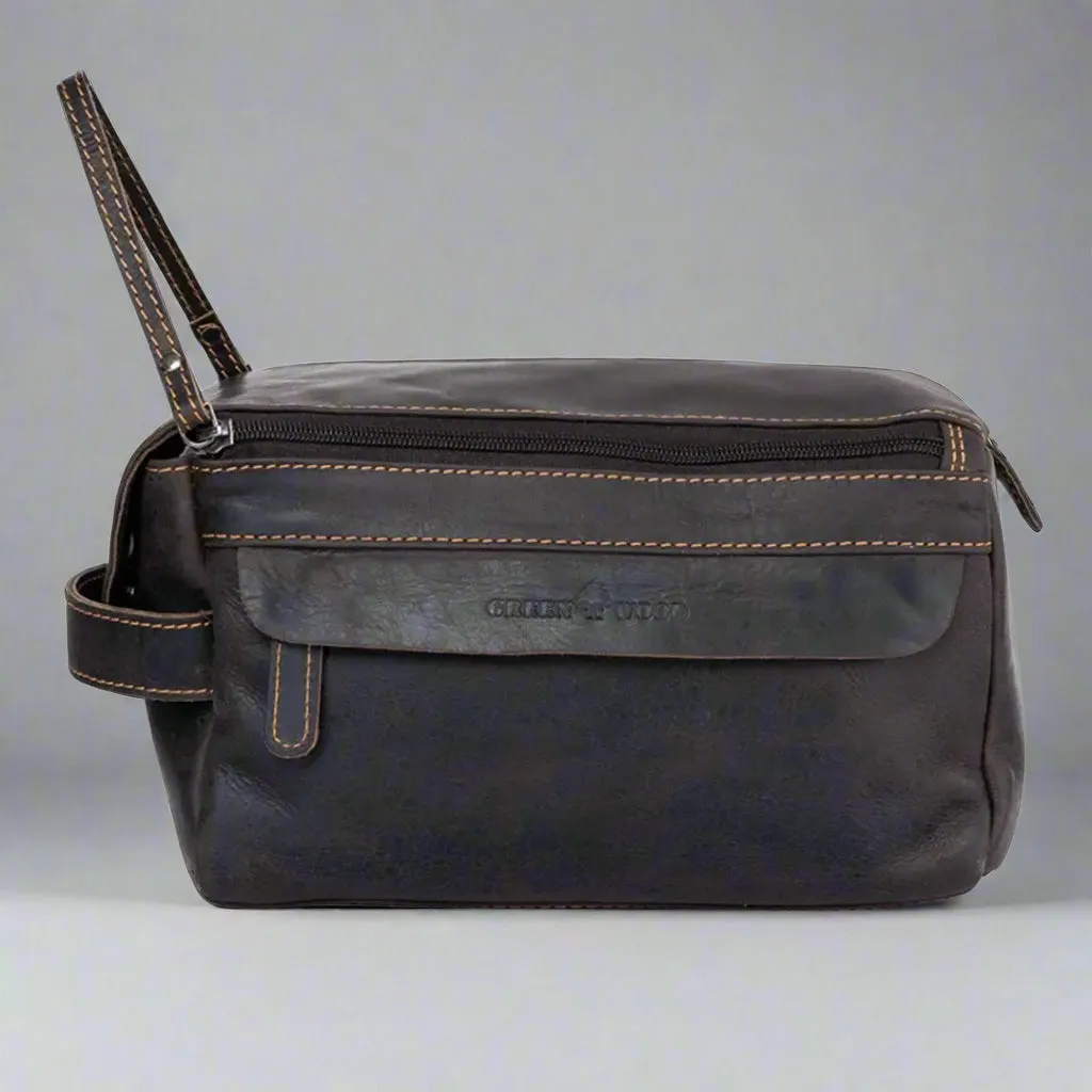 Greenwood Leather Darwin Travel Wash Bag