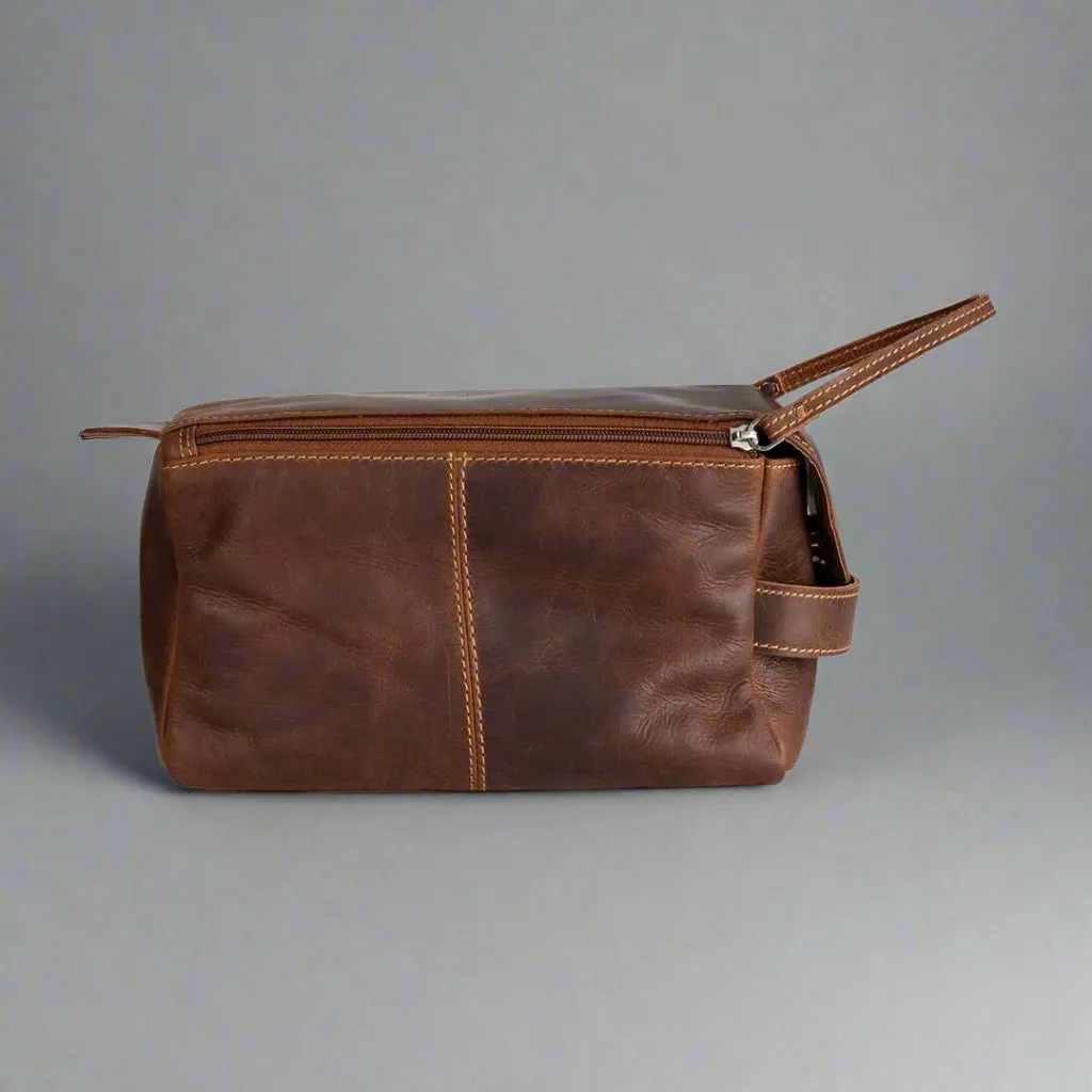 Greenwood Leather Darwin Travel Wash Bag