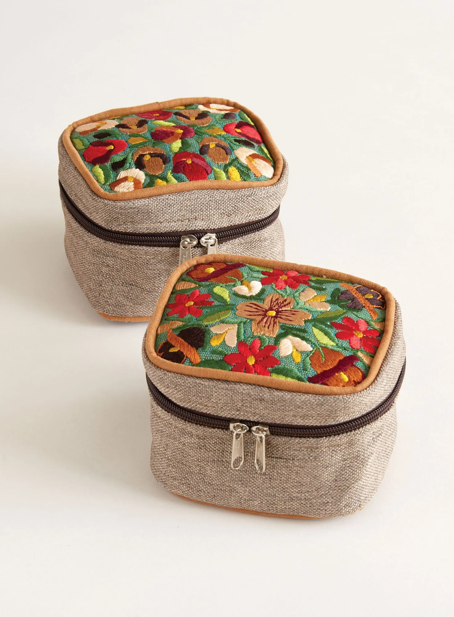 Guatemalan Embroidered 4-Piece Travel Case