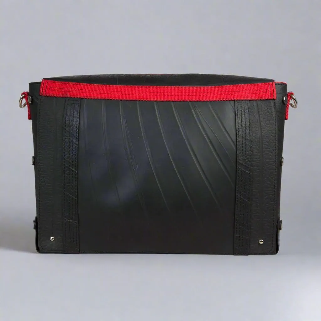 Handmade Recycled Rubber Satchel / Messenger Bag: A Timeless Classic