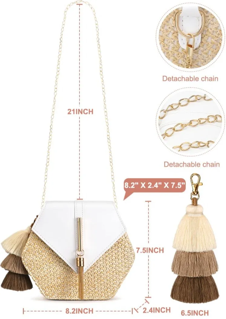 Having A Heat Wave Straw Cross Body Bag