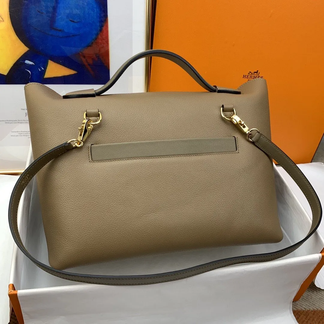 HM 24/24 Clemence Swift Light Brown For Women, Handbags, Shoulder Bags 11.4in/29cm