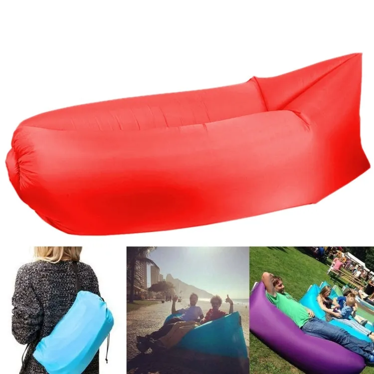 Inflatable Lounger for Camping, Fishing, and Beach, Air Bag Sofa, 72.8 x 29.5 x 19.7 inches (Red)