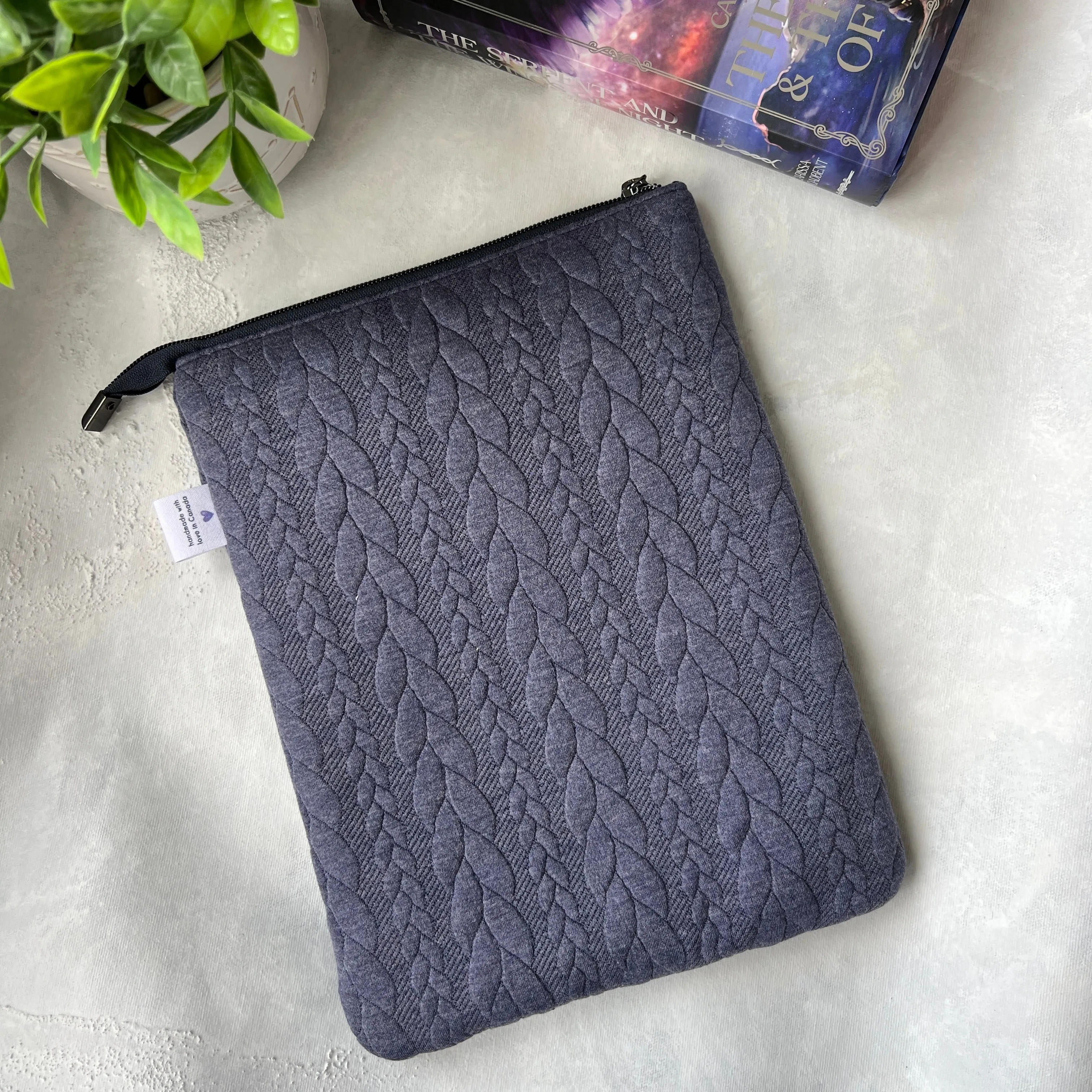 It’s Sweater Weather - Indigo -  Zippered Book Sleeve