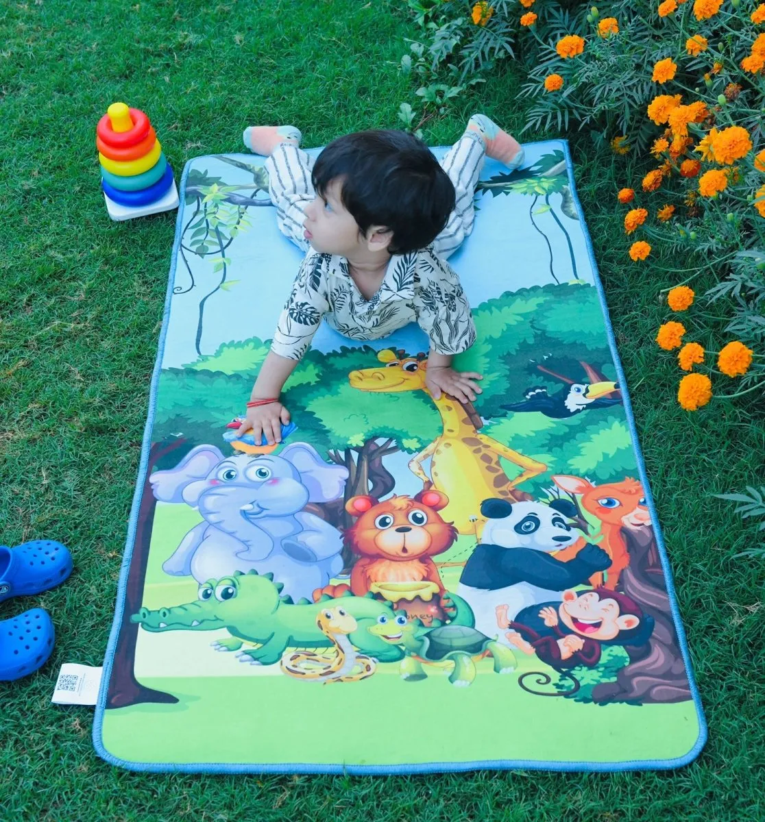 Jungle friends kids yoga mat