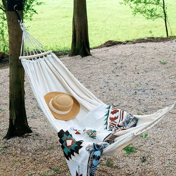 KLY829 Camping Indoor Hammock Outdoor Swing, Style: Width 1m Anti-rollover Beige