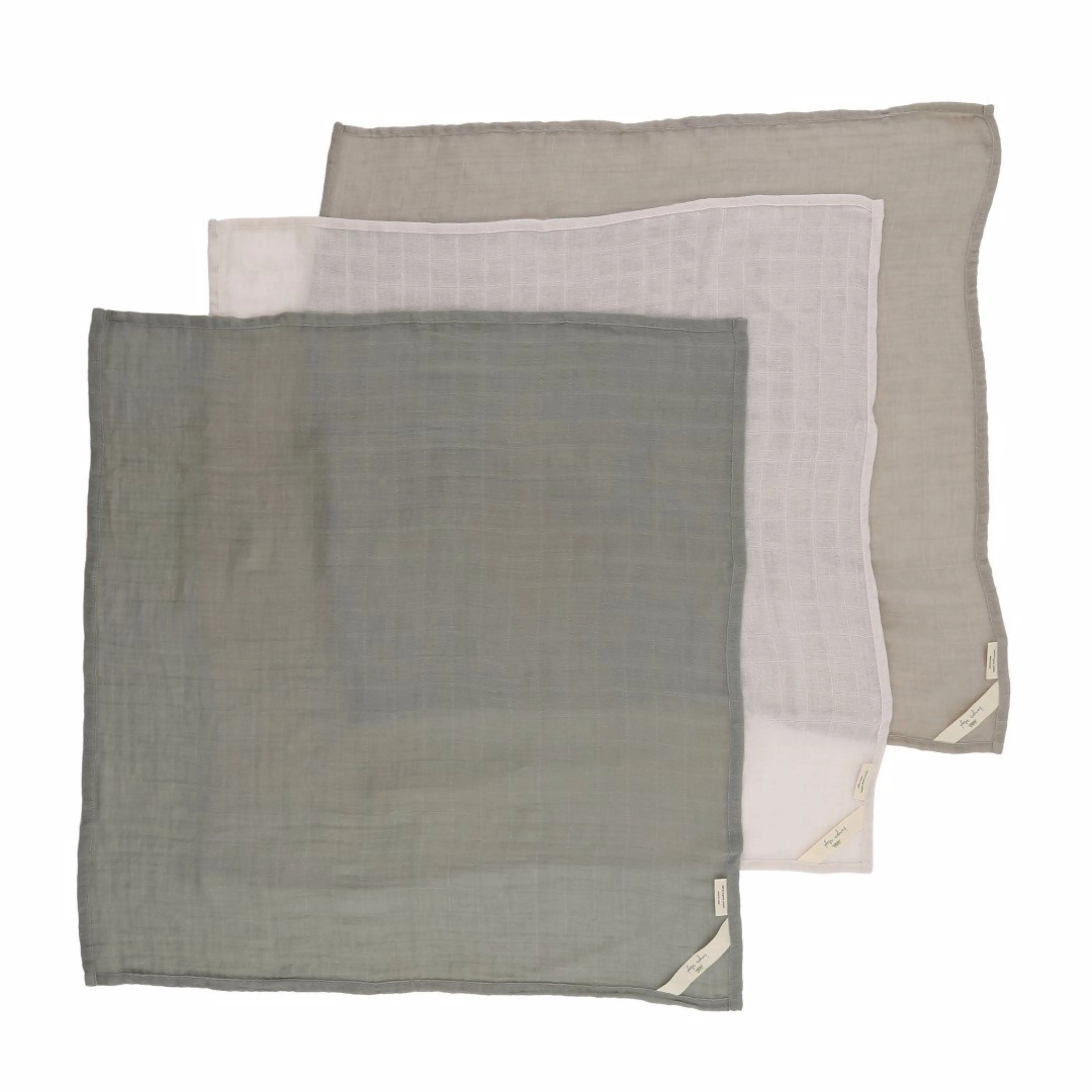 KONGES SLØJD - Muslin Cloths (pack of three) - Limestone