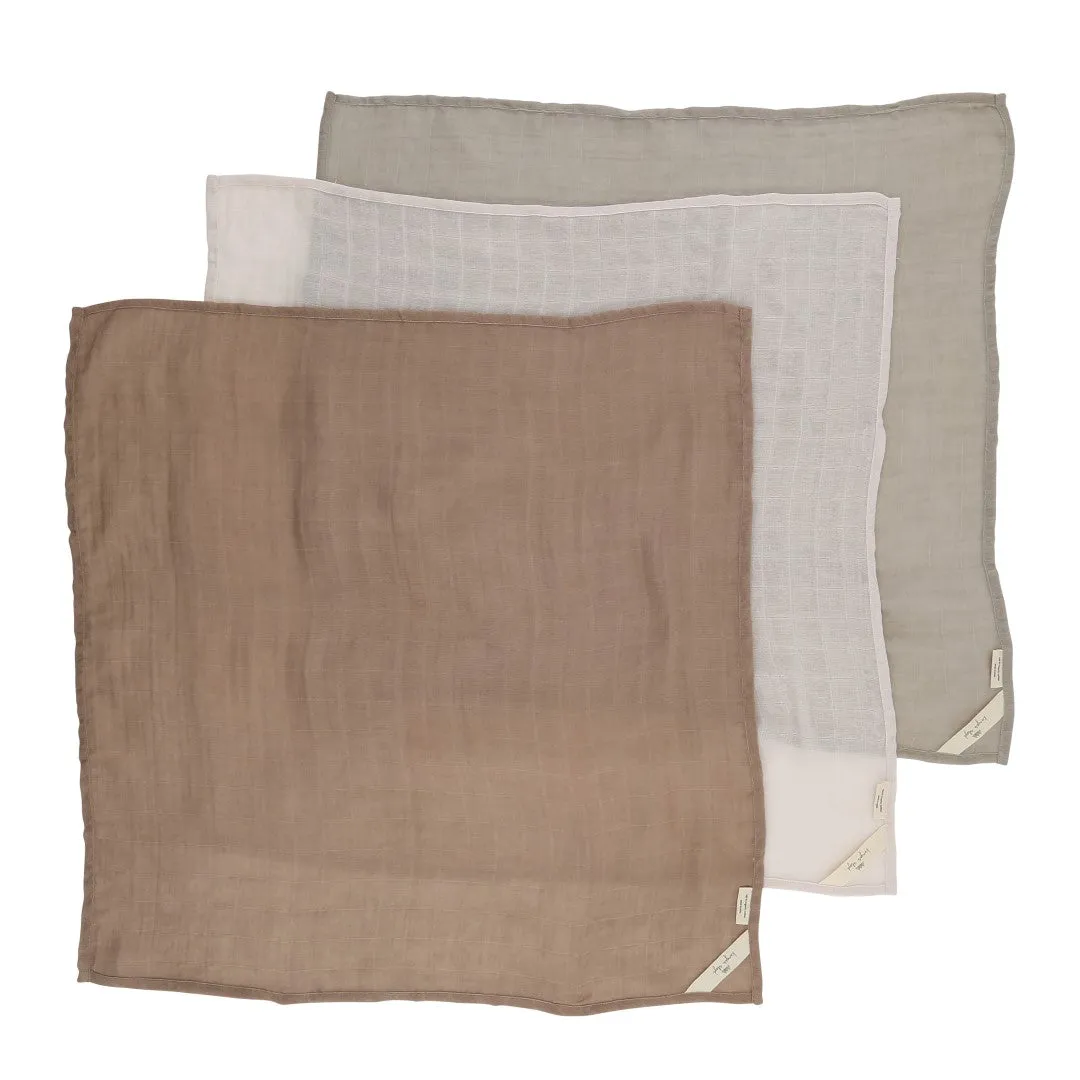 KONGES SLØJD - Muslin Cloths (pack of three) - Rose Dust