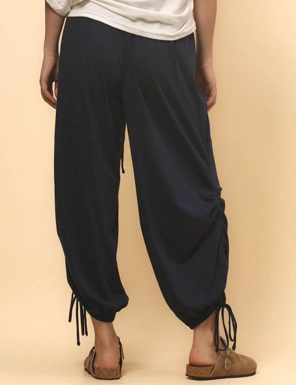 Ladies Elastic Waist String Tie Lantern Pants SKP4841