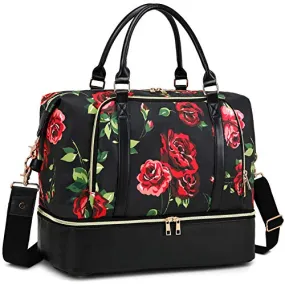 Ladies Travel Weekender Overnight Duffel Carry-On Tote or Laptop Bag w/Shoe Compartment