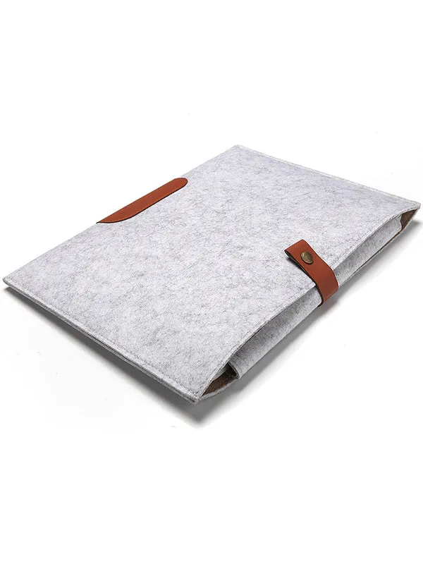 Laptop Sleeve, Felt, Light Grey