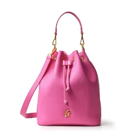 LARGE PEBBLE BUCKET BAG - HOT PINK