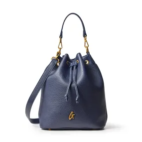 LARGE PEBBLE BUCKET BAG - NAVY