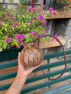 Leaf Carved Coconut Mini