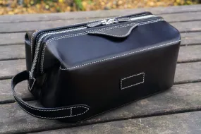 Leather Dopp Kit - Black