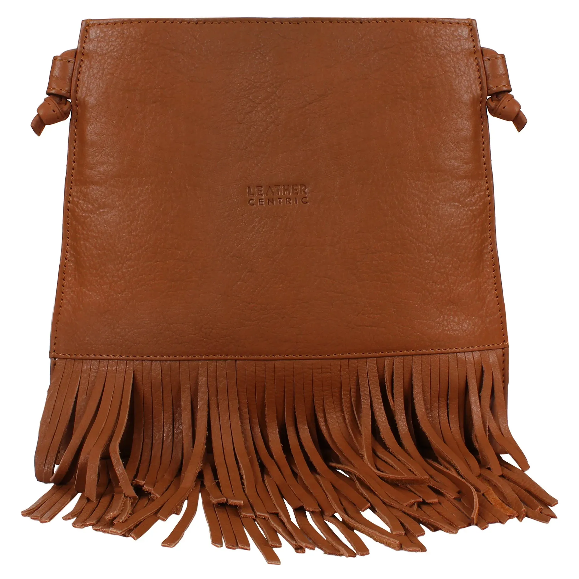 Leather Fringe Tassel Hobo Bag for Women (Medium, Brown)