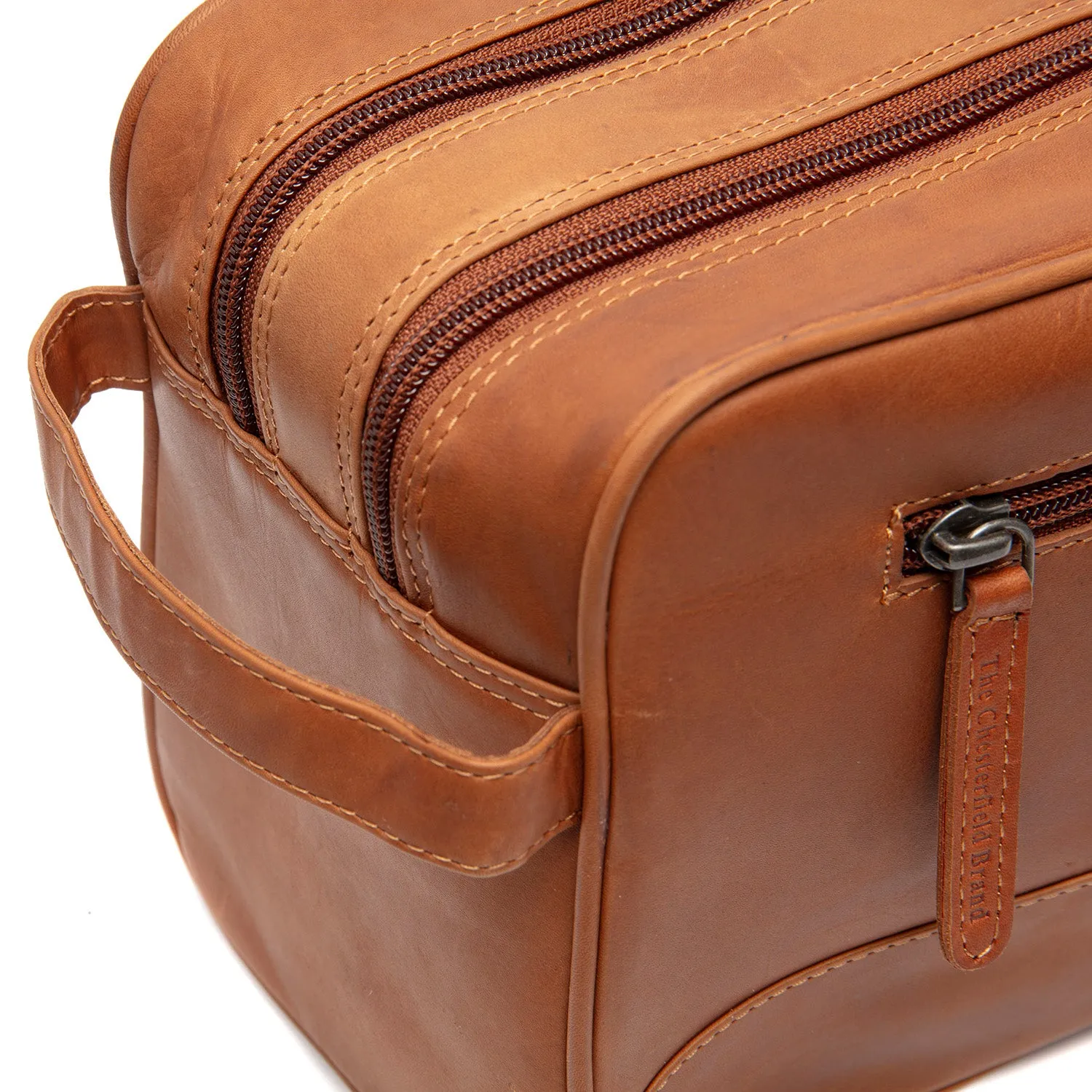 Leather Toiletry Bag Cognac Stefan