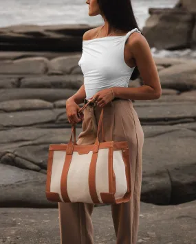 Louenhide Toorak Canvas Tote Bag Natural Tan