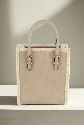 LQ327 Bianca Sherpa Lined Mini Tote/Satchel