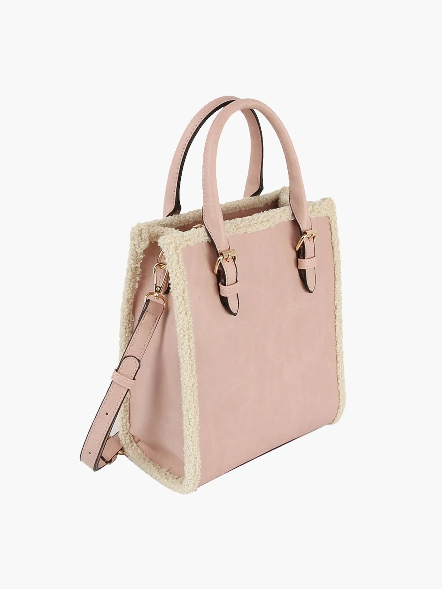 LQ327 Bianca Sherpa Lined Mini Tote/Satchel