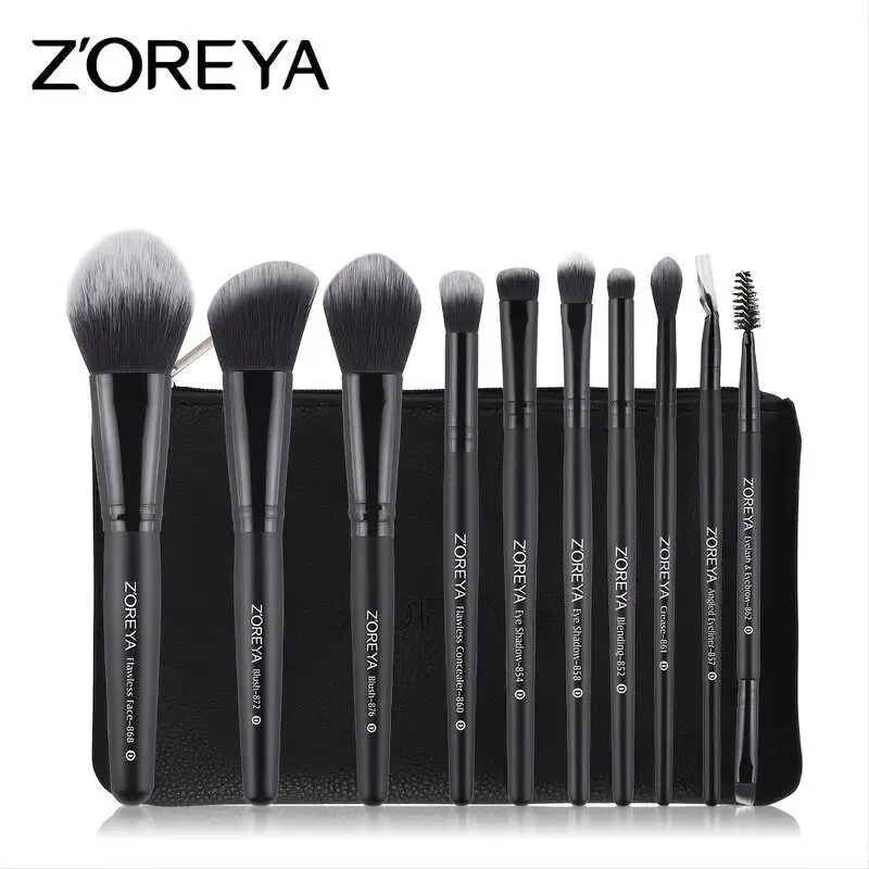 Makeup Brush Set High End Professional Synthetic Cruelty Free Bristles Cosmetic Brushes With Bag