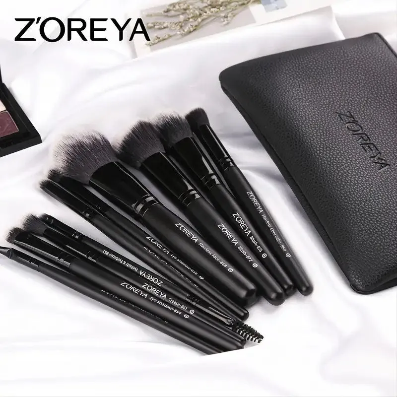 Makeup Brush Set High End Professional Synthetic Cruelty Free Bristles Cosmetic Brushes With Bag