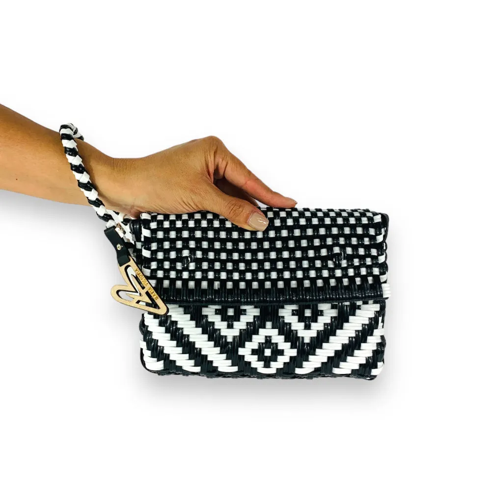 Maria Victoria | Moonlight CA | Upcycled, Handwoven, Wristlet