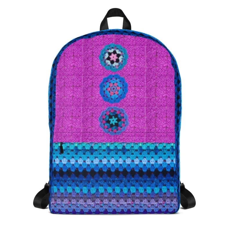 'Mermaid Queen' Crochet Print Backpack