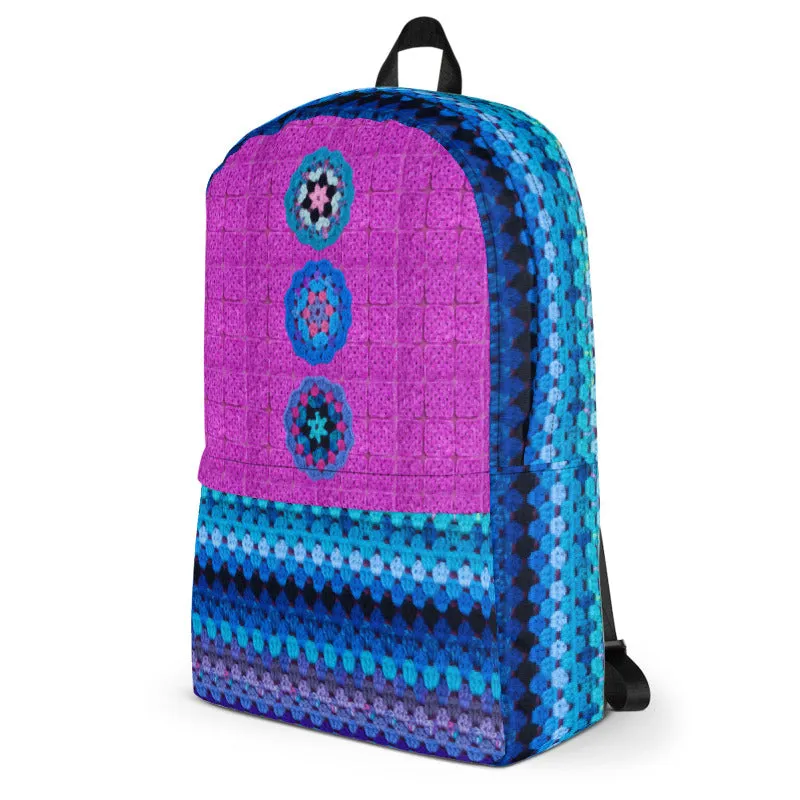 'Mermaid Queen' Crochet Print Backpack