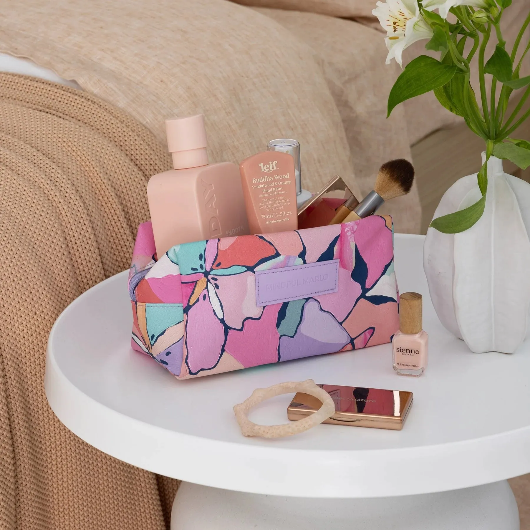 Mindful Marlo Box Make Up Bag - Willow