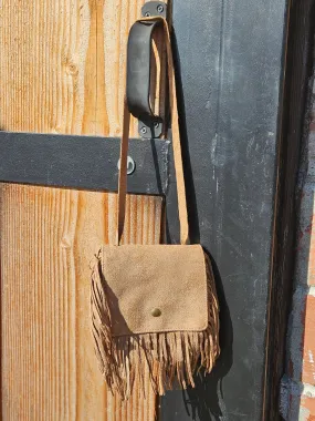 Mini Faux Suede Fringe Purse