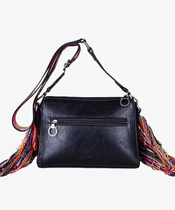 Montana West Knit Fringe Crossbody Bag