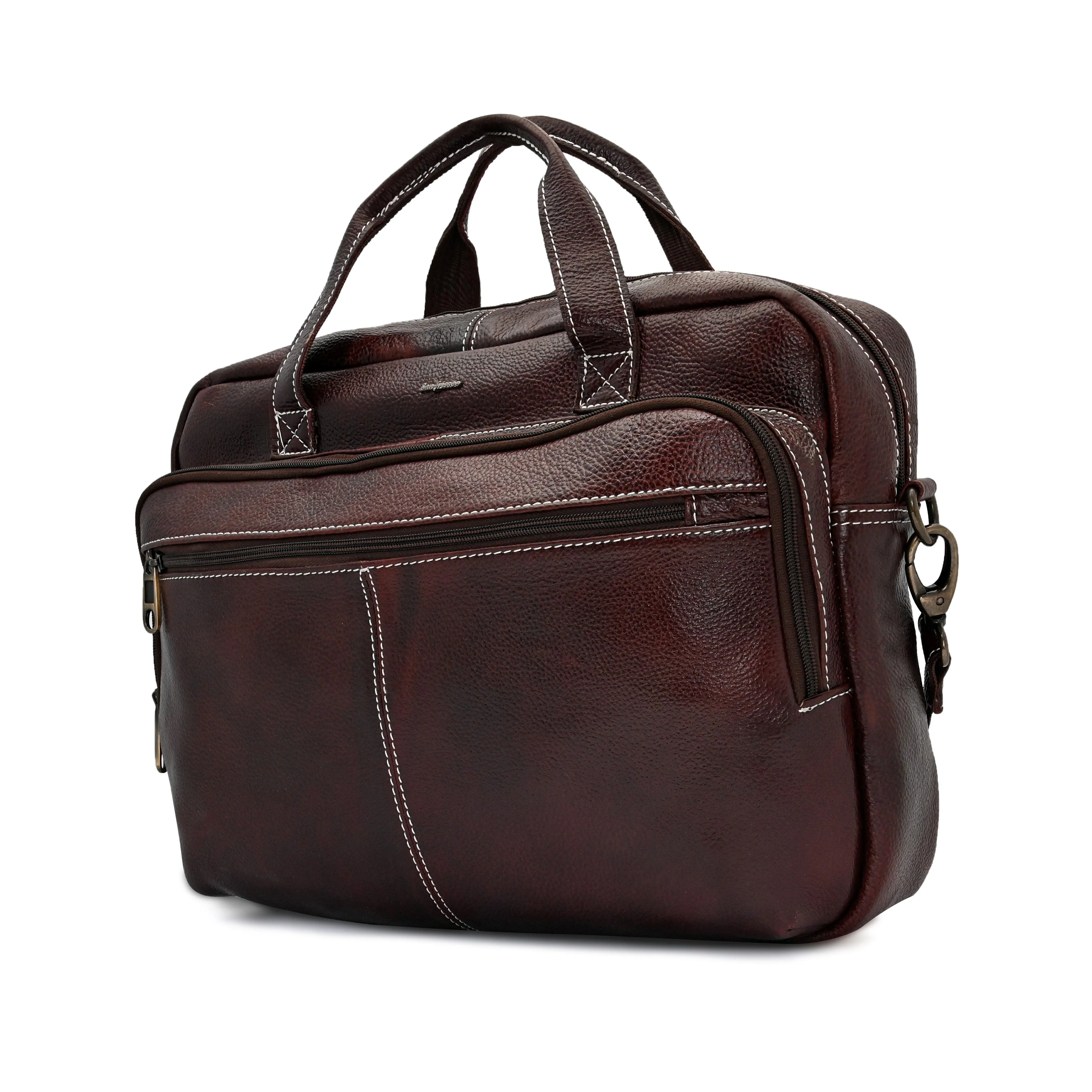 Never Full Brown Laptop Bag