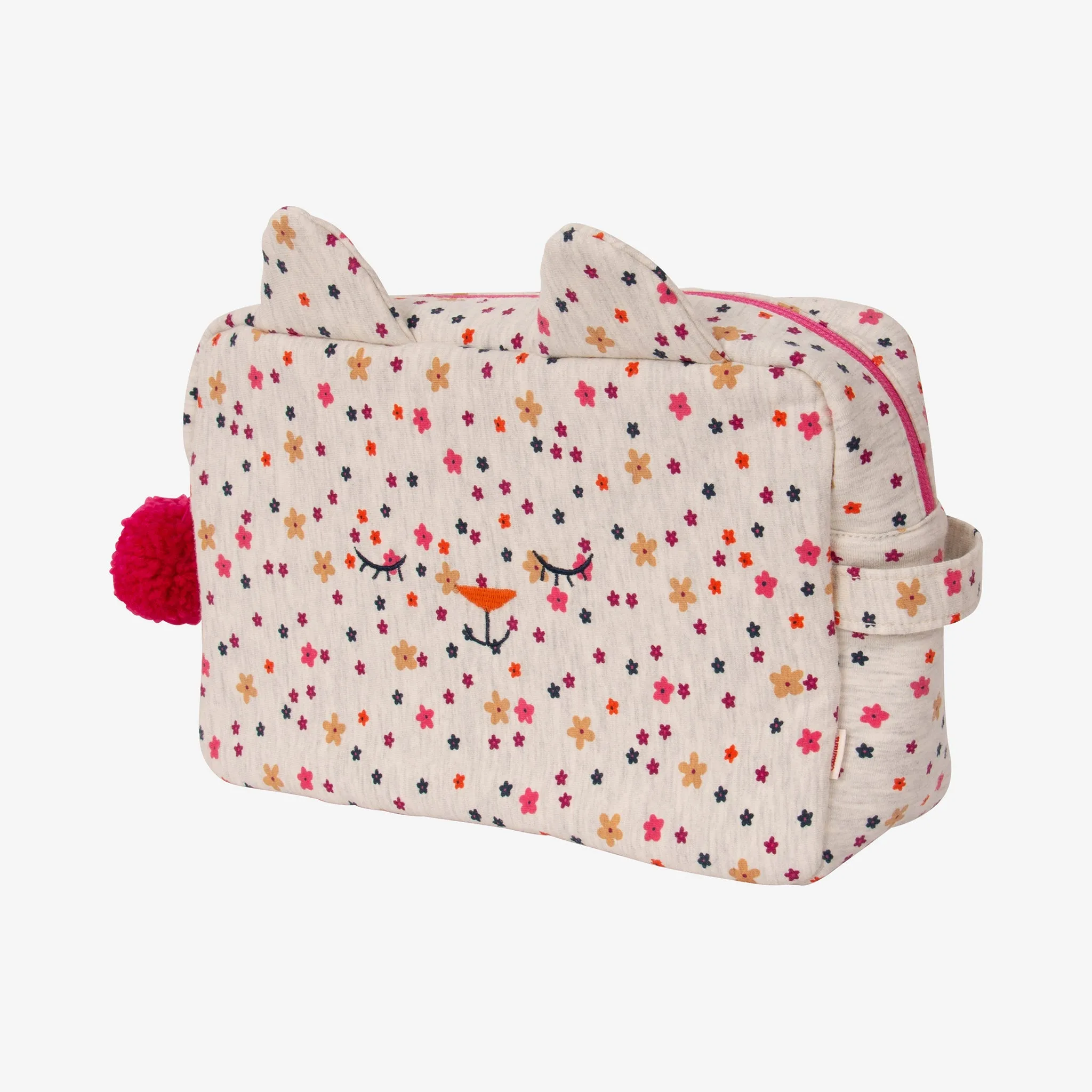 Newborn girls' heather gray toiletry bag