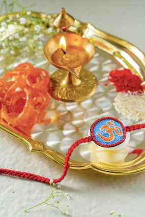 OM Embroidered Rakhi